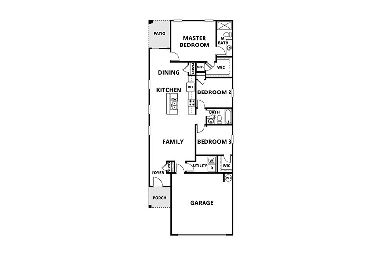 Floorplan: Name: C1-Odyssey, Beds: 3, Baths: 2.0, Sqft: 1412