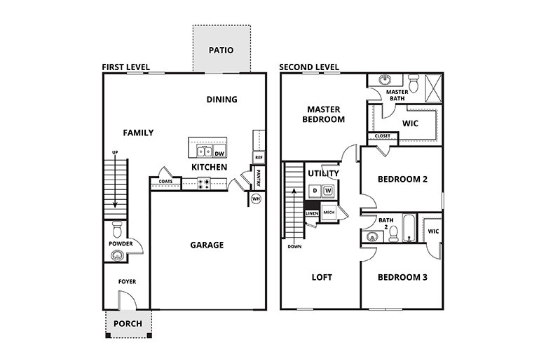 Floorplan: Name: C2-Voyager, Beds: 3, Baths: 2.5, Sqft: 1826