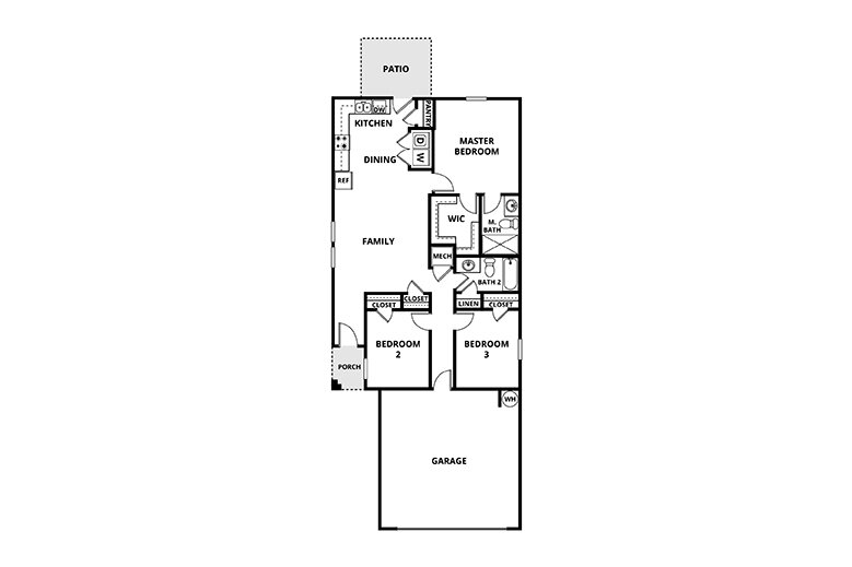 Floorplan: Name: C3-Atlantis, Beds: 3, Baths: 2.0, Sqft: 1200