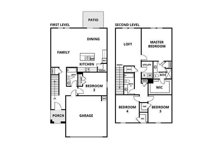 Floorplan: Name: D1-Magellan, Beds: 4, Baths: 3.0, Sqft: 2260