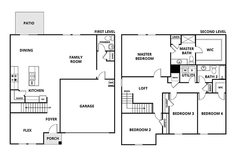 Floorplan: Name: D3-Solstice, Beds: 4, Baths: 2.5, Sqft: 2406