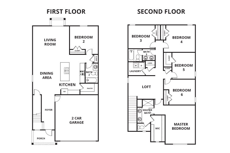 Floorplan: Name: F1-Concord, Beds: 6, Baths: 3.0, Sqft: 2580