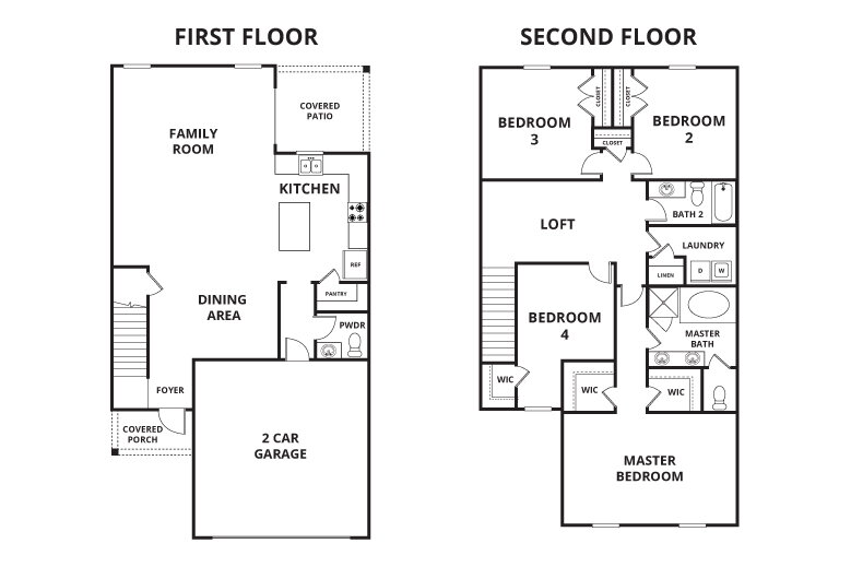 Floorplan: Name: D1-Verona, Beds: 4, Baths: 2.5, Sqft: 2466