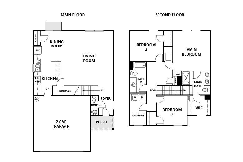 Floorplan: Name: C1-Hamden, Beds: 3, Baths: 2.5, Sqft: 1822