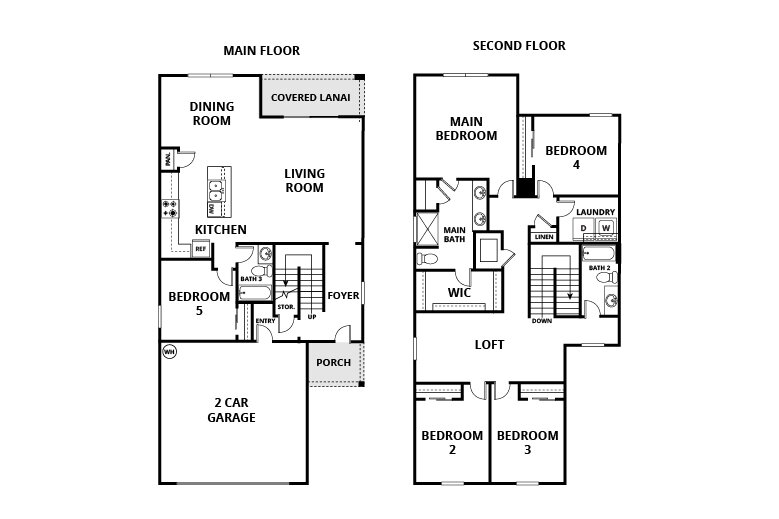 Floorplan: Name: E1-Tybee, Beds: 5, Baths: 3.0, Sqft: 2617
