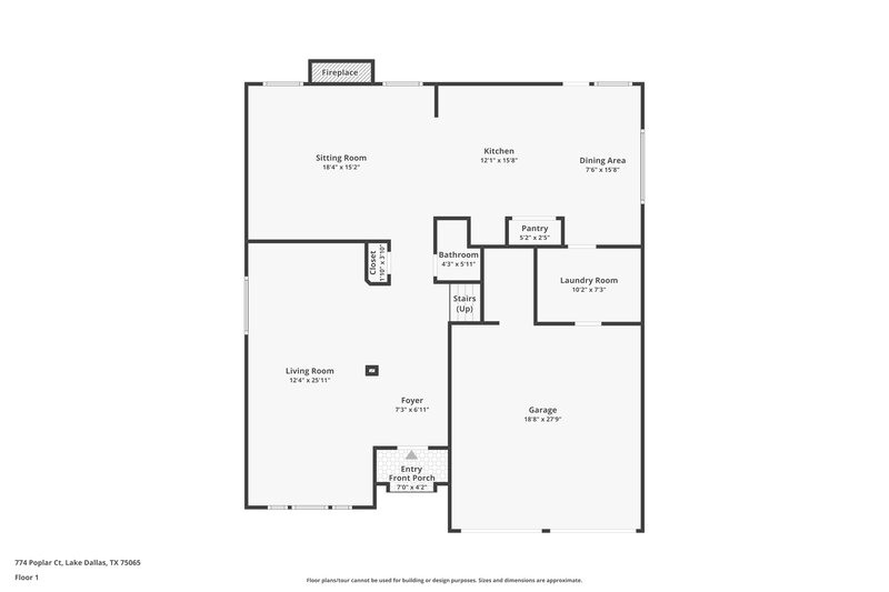 2,830/Mo, 774 Poplar Ct Lake Dallas, TX 75065 Floor Plan View
