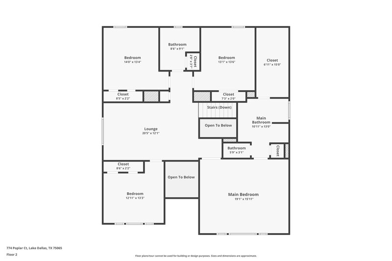 2,830/Mo, 774 Poplar Ct Lake Dallas, TX 75065 Floor Plan View 2
