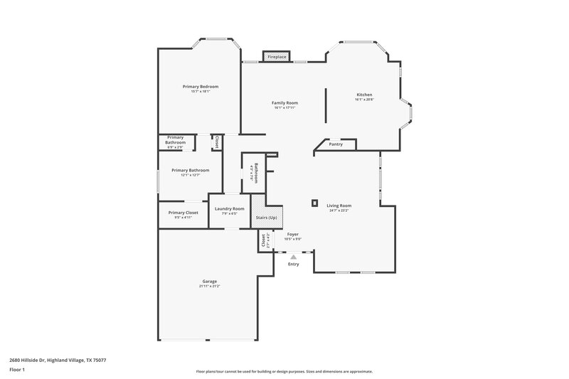 2,800/Mo, 2680 Hillside Dr Highland Village, TX 75077 Floor Plan View