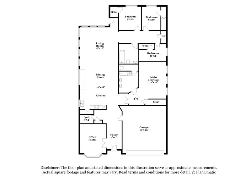 2,420/Mo, 108 Rockhaven Dr Alvarado, TX 76009 Floor Plan View