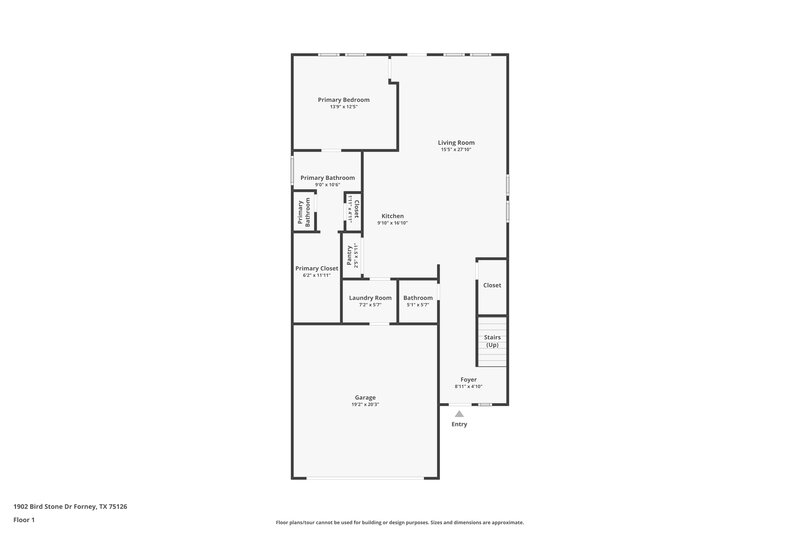 2,315/Mo, 1902 Bird Stone Drive Forney, TX 75126 Floor Plan View