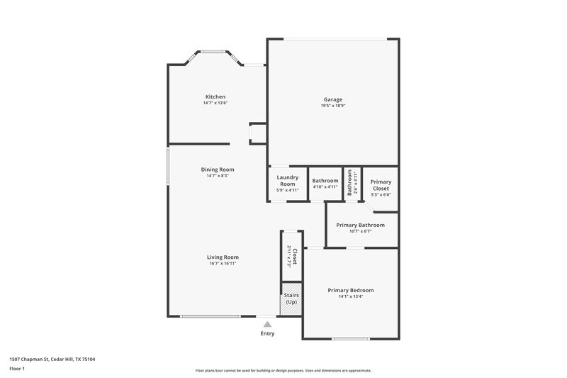 2,380/Mo, 1507 Chapman St Cedar Hill, TX 75104 Floor Plan View