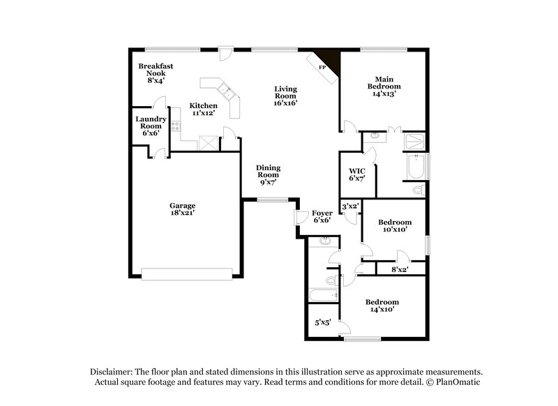 2,230/Mo, 7501 Fossil Garden Dr Arlington, TX 76002 Floorplan View