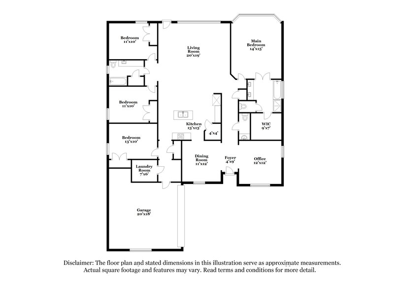2,990/Mo, 422 Shari Dr Midlothian, TX 76065 Floor Plan View