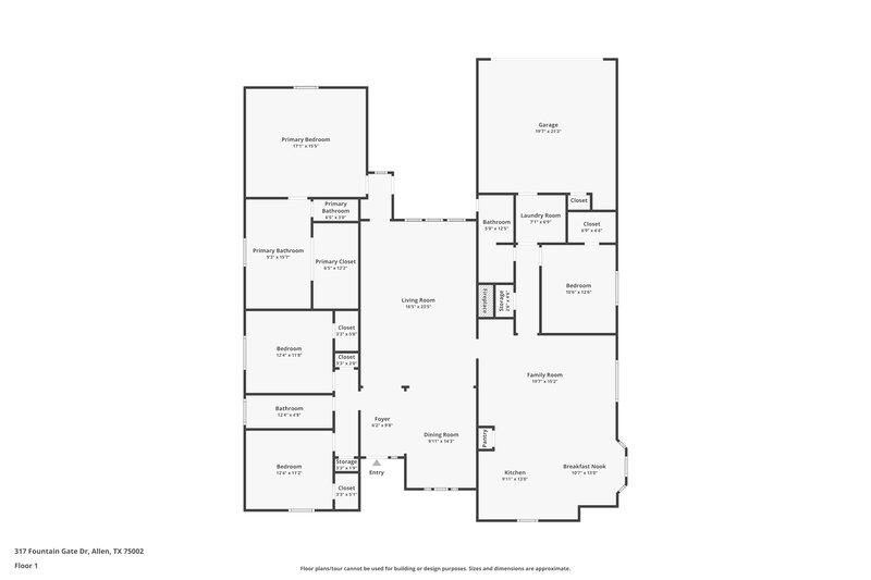 0/Mo, 317 Fountain Gate Dr Allen, TX 75002 Floor Plan View