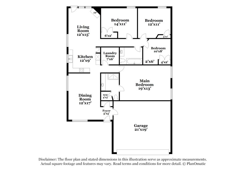 2,235/Mo, 1303 Coronado Ln Duncanville, TX 75137 Floorplan View