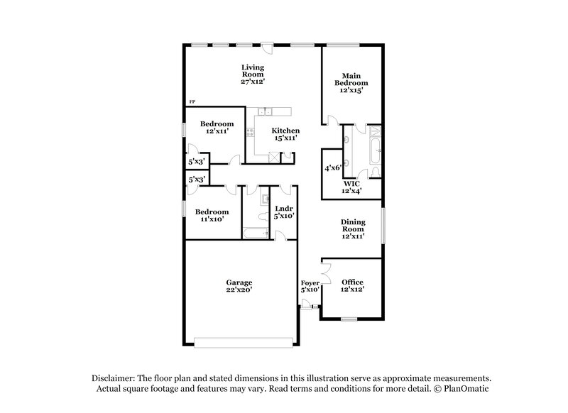 2,280/Mo, 501 Branch St Forney, TX 75126 Floorplan View