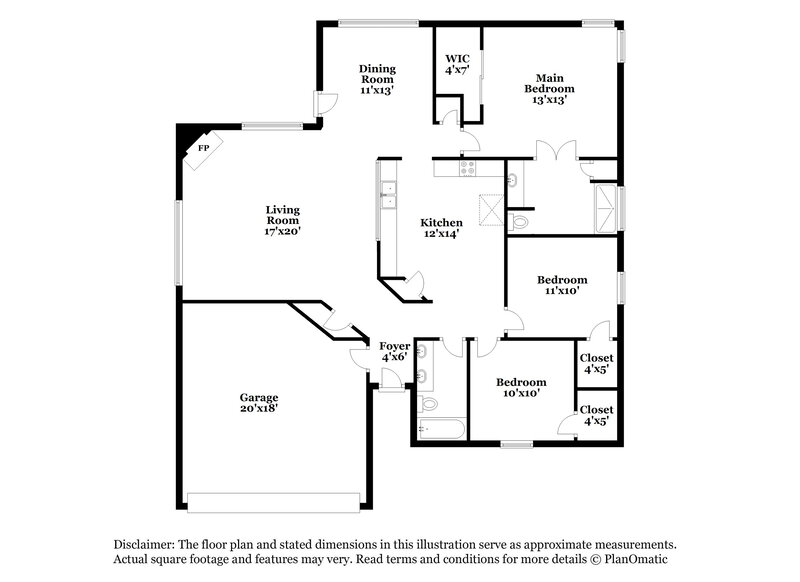 2,440/Mo, 4979 Garden Grove Ct Grand Prairie, TX 75052 Floorplan View