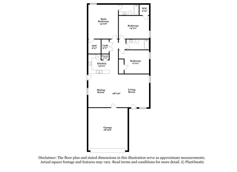 1,750/Mo, 1543 Highbridge Blvd Crandall, TX 75114 Floor Plan View