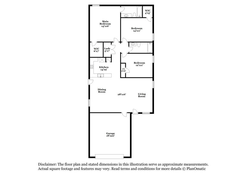 1,795/Mo, 3323 Beckwith Way Crandall, TX 75114 Floorplan View
