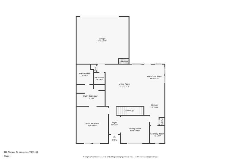 2,255/Mo, 228 Pioneer Ct Lancaster, TX 75146 Floor Plan View