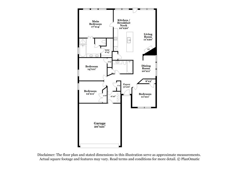 2,095/Mo, 2022 Cobblestone Trl Forney, TX 75126 Floor Plan View
