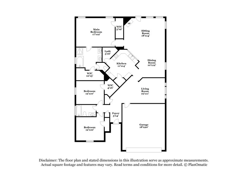 2,095/Mo, 404 Prairie Gulch Dr Everman, TX 76140 Floor Plan View
