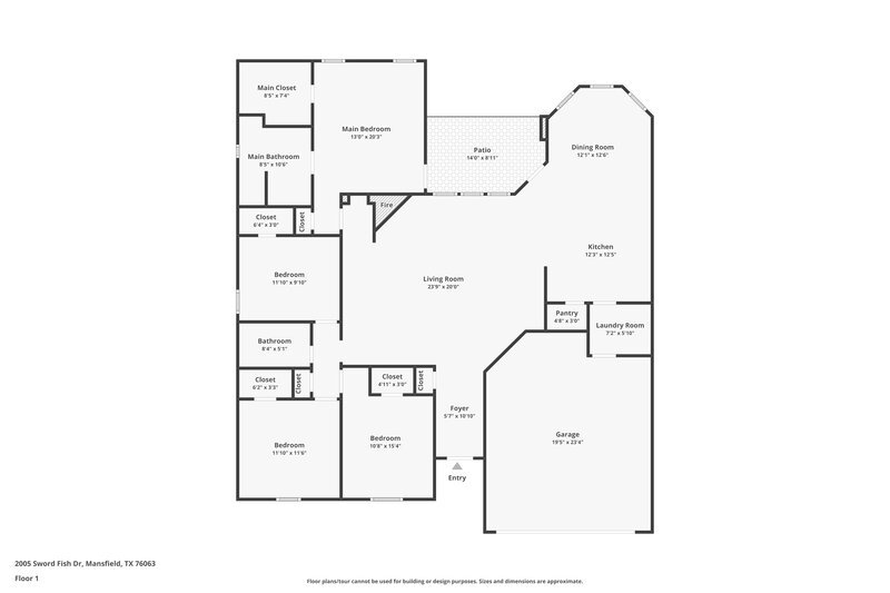 2,385/Mo, 2005 Sword Fish Dr Mansfield, TX 76063 Floor Plan View