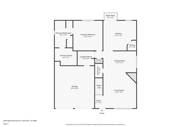 2,055/Mo, 2304 Eagle Mountain Dr Little Elm, TX 75068 Floor Plan View