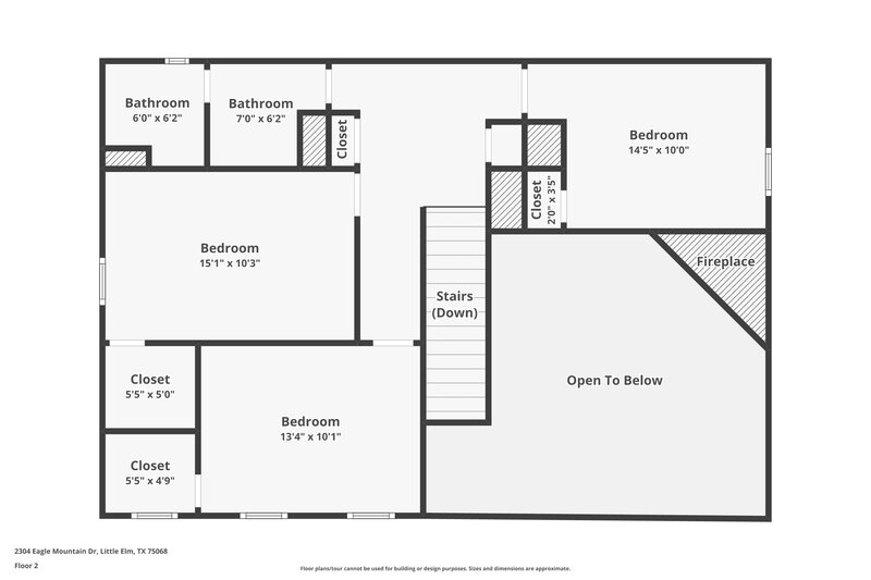 2,055/Mo, 2304 Eagle Mountain Dr Little Elm, TX 75068 Floor Plan View 2