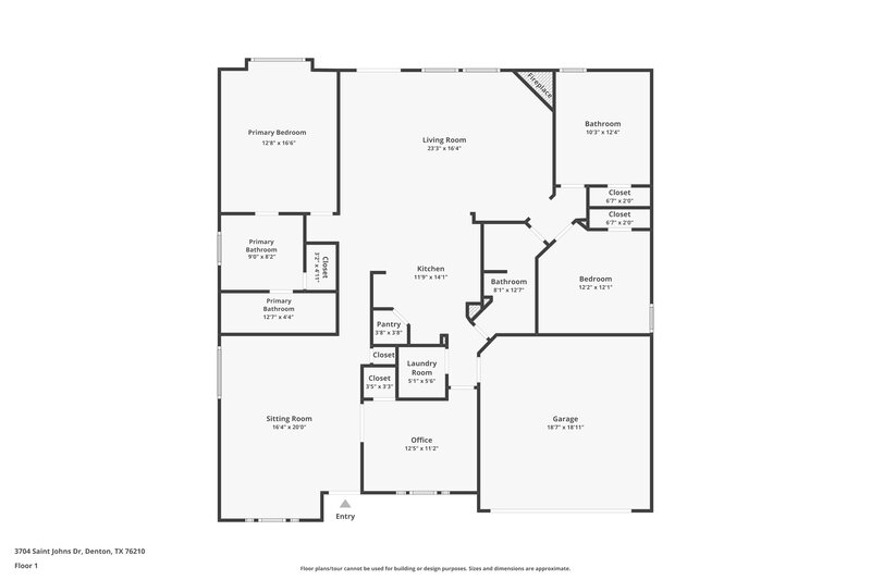 2,450/Mo, 3704 Saint Johns Dr Denton, TX 76210 Floor Plan View