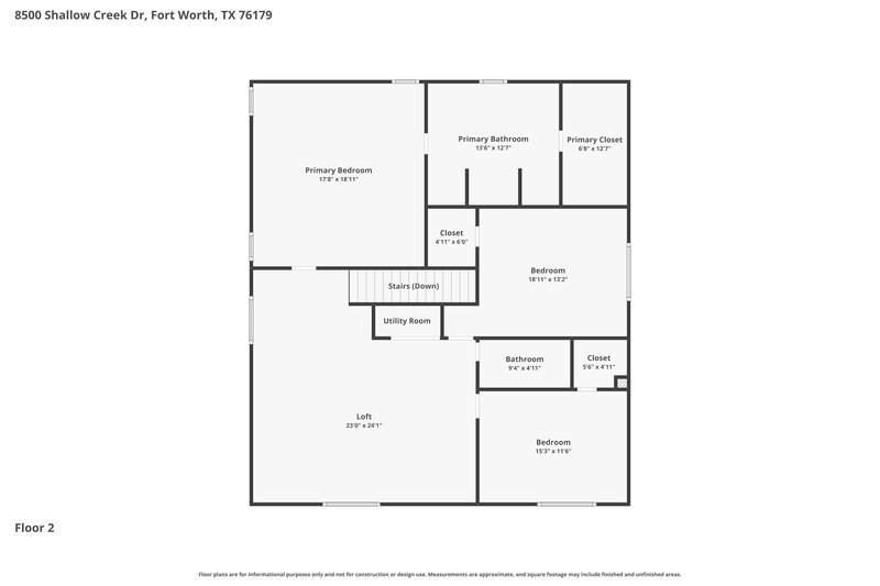 2,340/Mo, 8500 Shallow Creek Dr Fort Worth, TX 76179 Floor Plan View