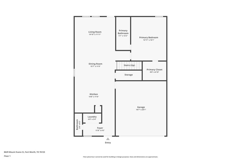 2,250/Mo, 8629 Mount Evans Ct Fort Worth, TX 76123 Floor Plan View