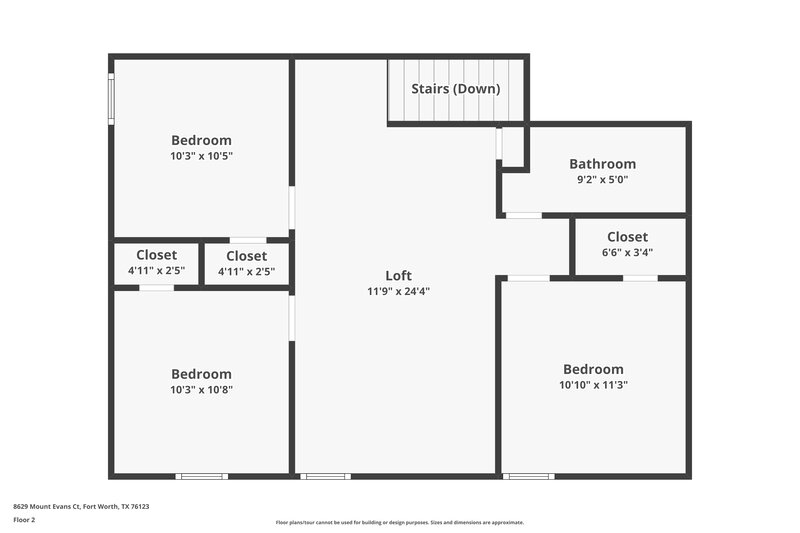 2,250/Mo, 8629 Mount Evans Ct Fort Worth, TX 76123 Floor Plan View 2