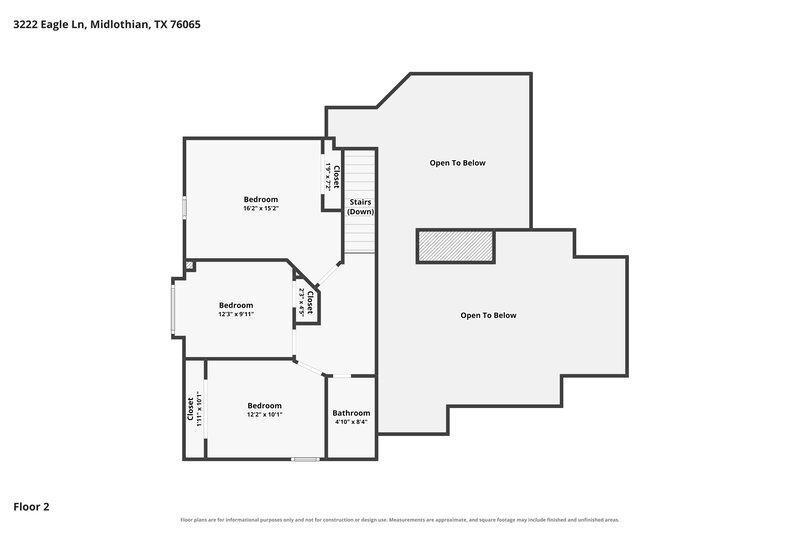 2,695/Mo, 3222 Eagle Ln Midlothian, TX 76065 Floor Plan View 2