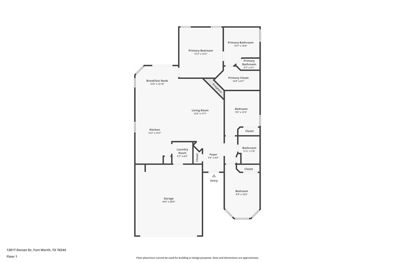 1,890/Mo, 12817 Dorset Dr Fort Worth, TX 76244 Floor Plan View