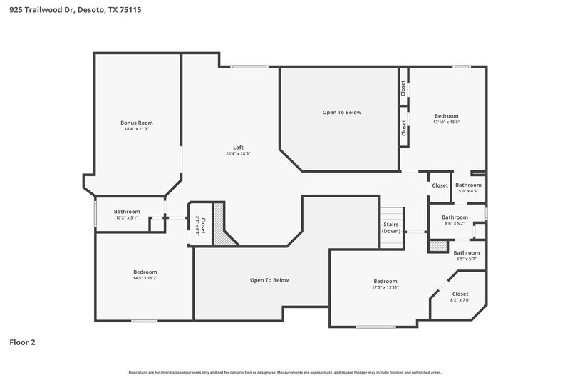 3,265/Mo, 925 Trailwood Dr Desoto, TX 75115 Floor Plan View