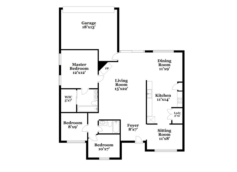 1,925/Mo, 2524 Park Valley Dr Mesquite, TX 75181 Floor Plan View