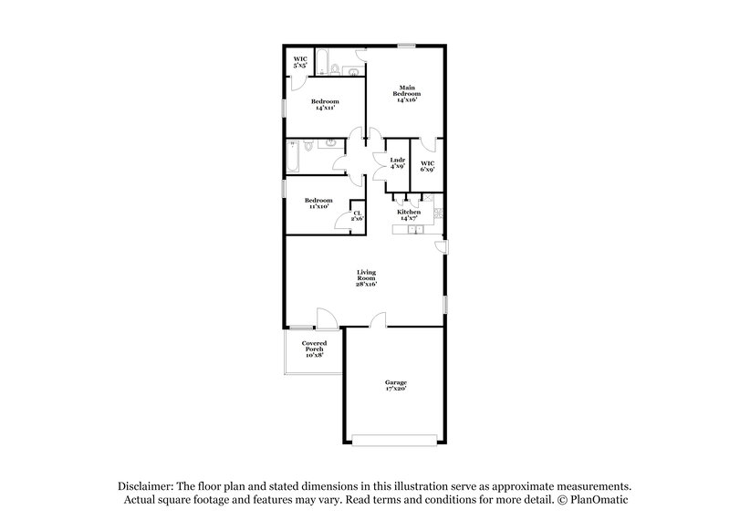 1,640/Mo, 5942 Wedgemere Drive Princeton, TX 75407 Floorplan View