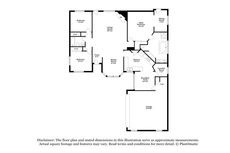 2,175/Mo, 107 Hollywood Dr Glenn Heights, TX 75154 Floorplan View
