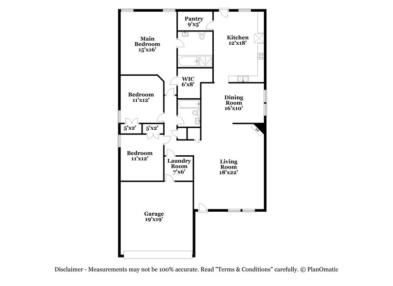 1,790/Mo, 541 Magdalen Ave Crowley, TX 76036 Floor Plan View