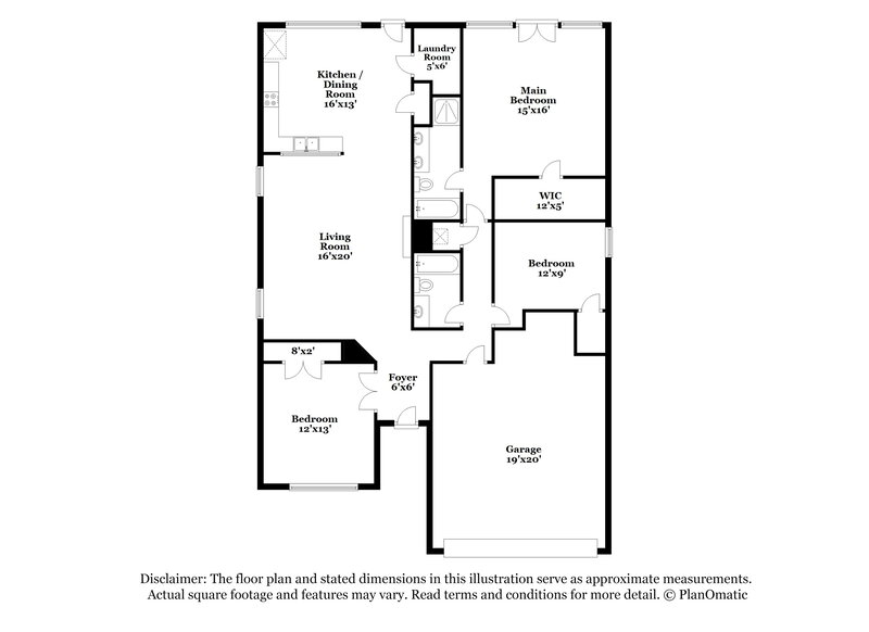 2,075/Mo, 1981 Lariat Dr Justin, TX 76247 Floor Plan View