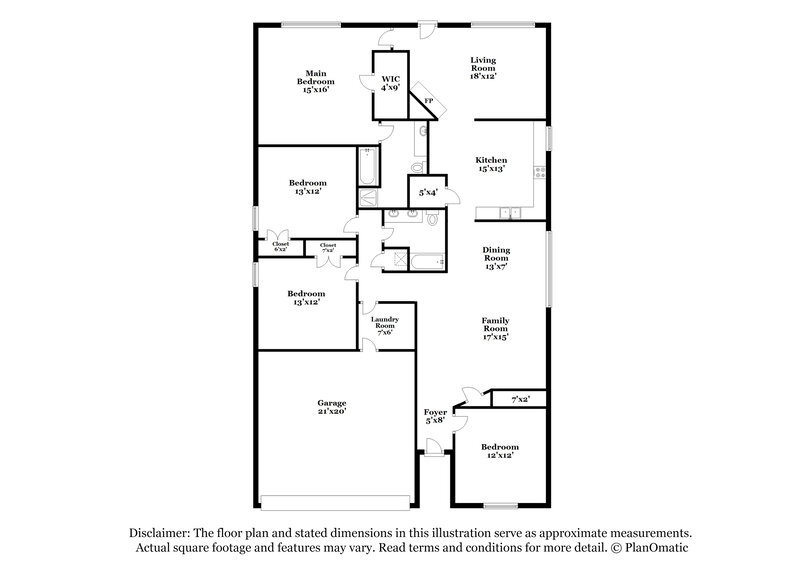 2,165/Mo, 7656 Indigo Ridge Dr Fort Worth, TX 76131 Floor Plan View