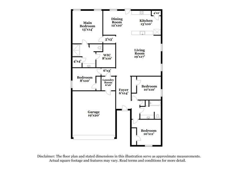 2,380/Mo, 1305 Redpine Dr Fort Worth, TX 76140 Floor Plan View