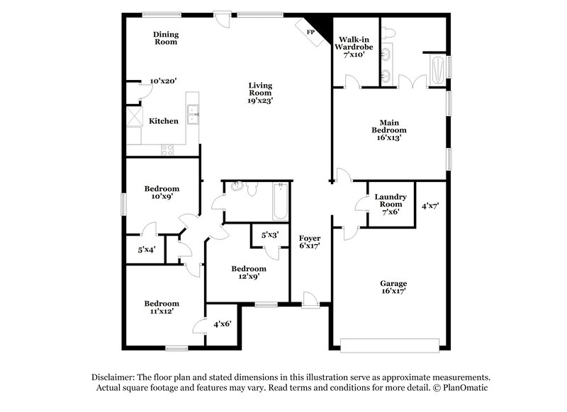 2,210/Mo, 7116 Cattle Dr Fort Worth, TX 76179 Floor Plan View