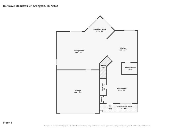 2,410/Mo, 807 Dove Meadows Dr Arlington, TX 76002 Floor Plan View