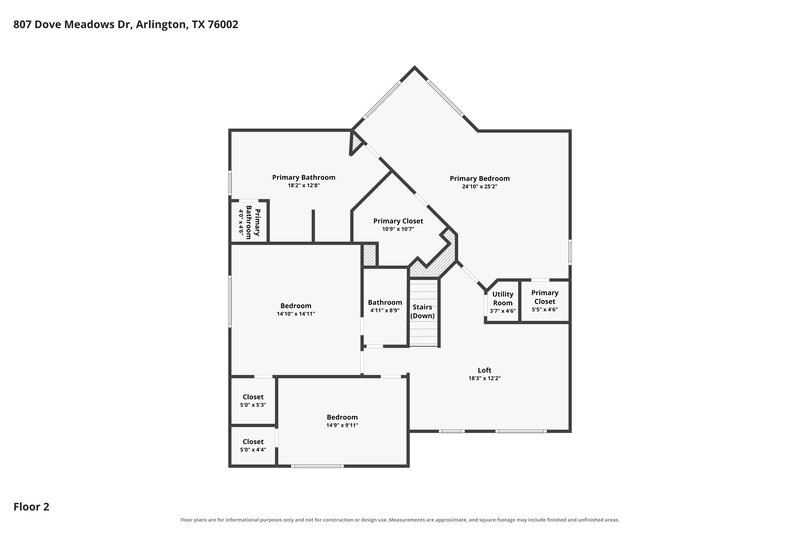 2,410/Mo, 807 Dove Meadows Dr Arlington, TX 76002 Floor Plan View 2