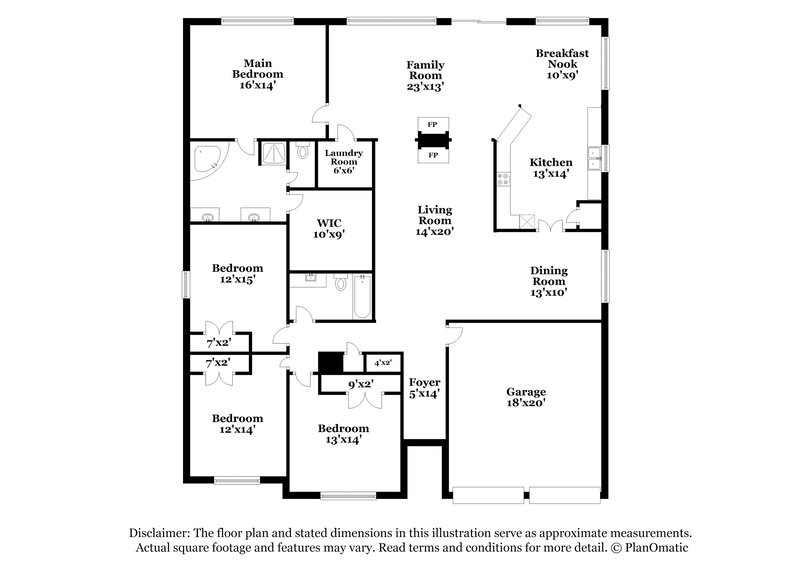 2,410/Mo, 8132 Fox Chase Dr Fort Worth, TX 76137 Floor Plan View