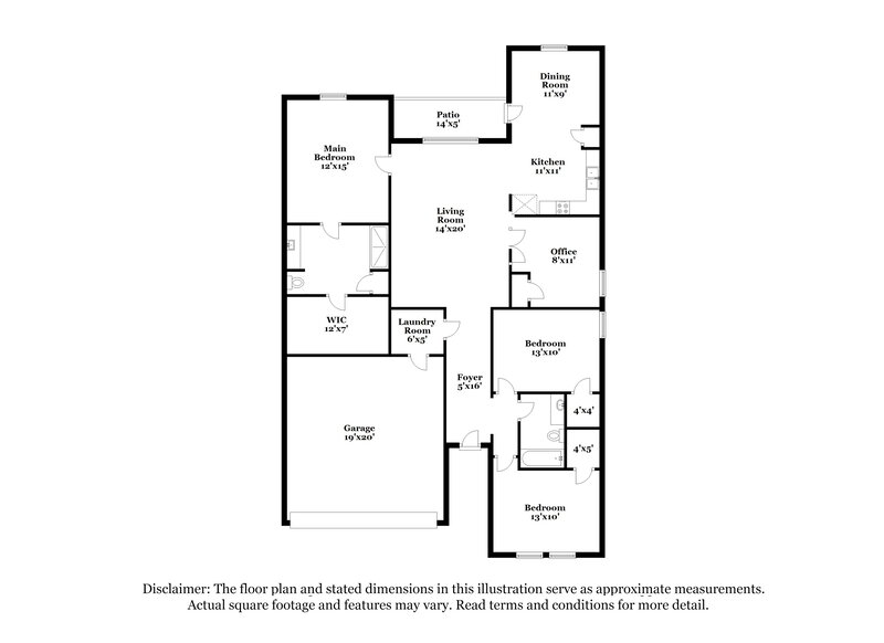 2,300/Mo, 9604 Teton Vista Dr Fort Worth, TX 76140 Floor Plan View