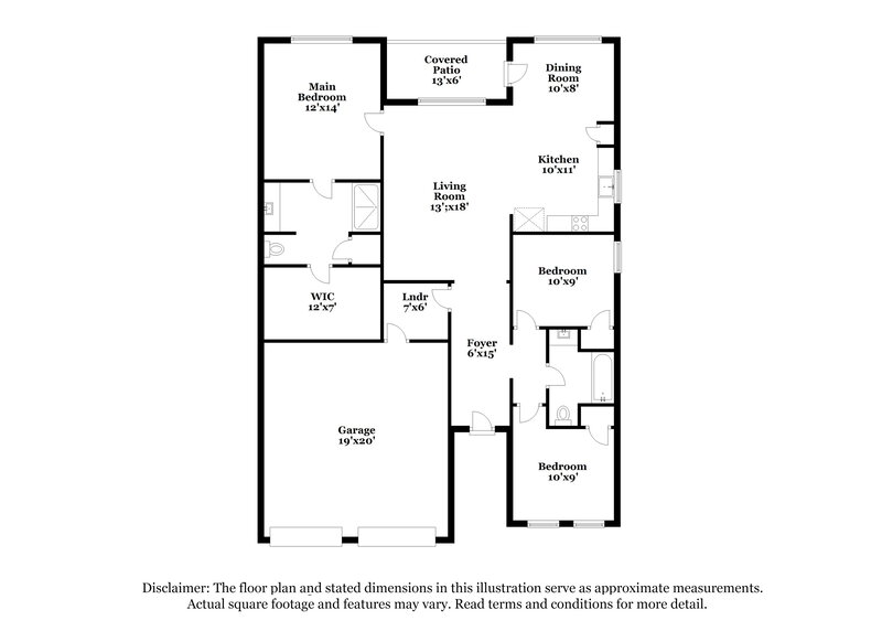 2,020/Mo, 9600 Teton Vista Dr Fort Worth, TX 76140 Floor Plan View