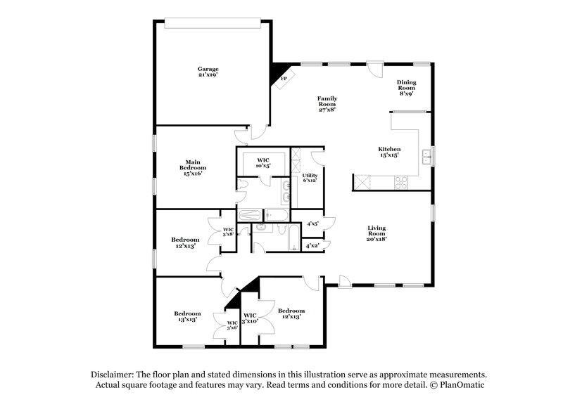2,480/Mo, 1434 Hickory Creek Ln Rockwall, TX 75032 Floor Plan View